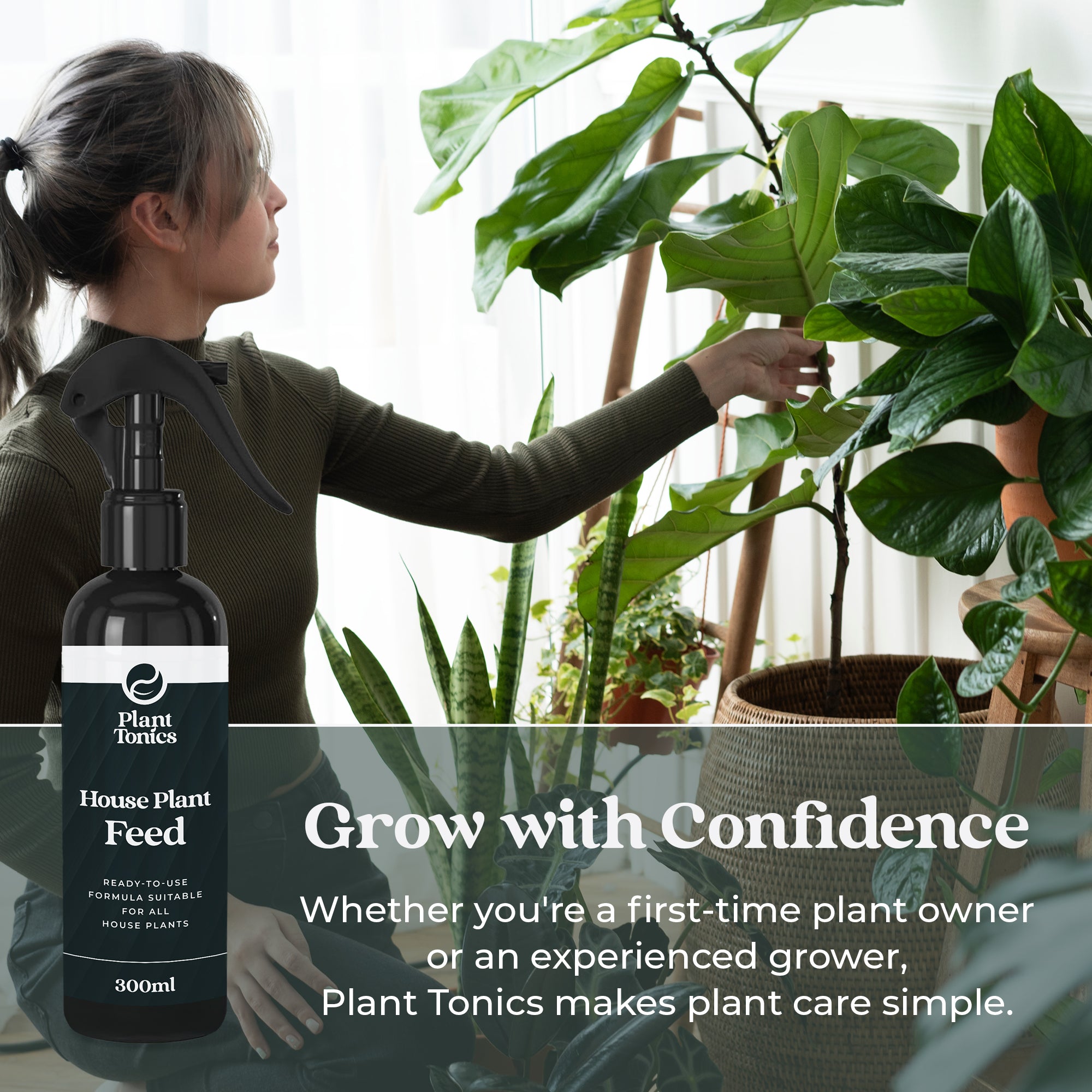 Plant Tonics House Plant Feed ready-to-use 300ml houseplant fertiliser spray