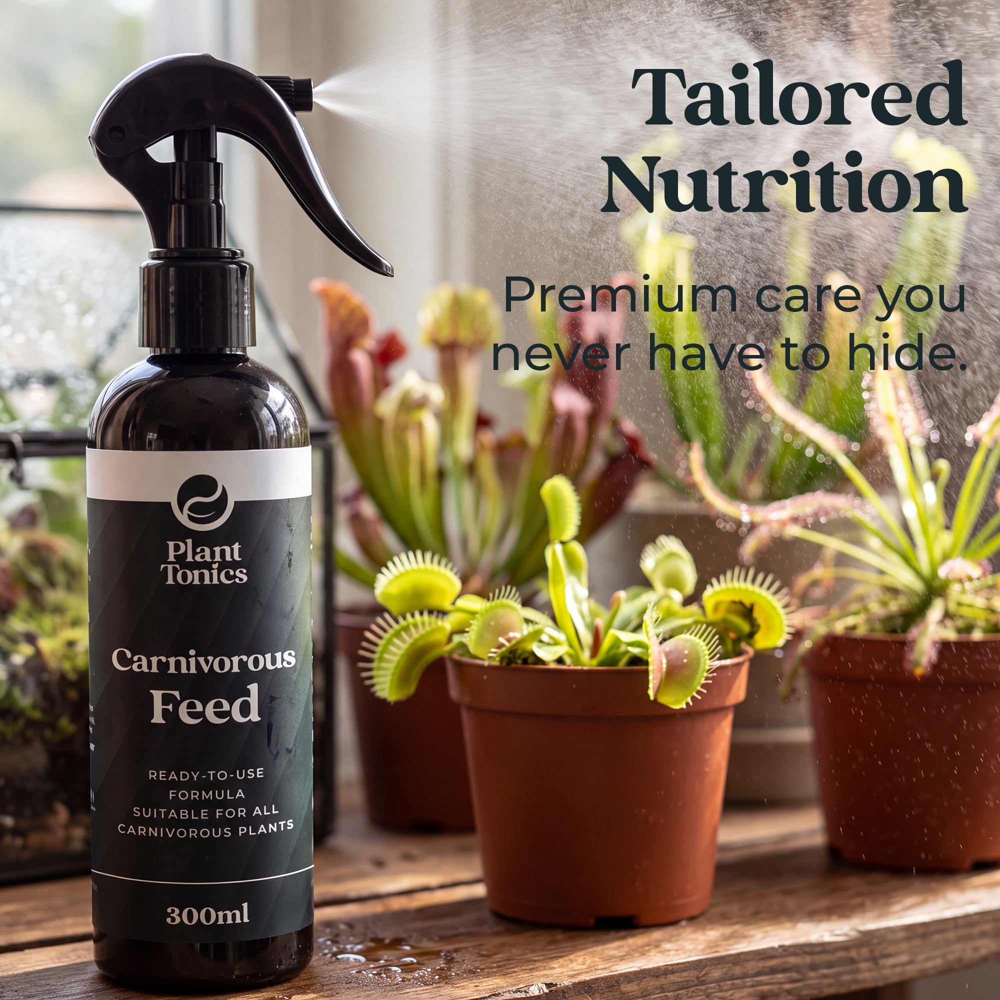 Plant Tonics Carnivorous Plant Feed ready-to-use 300ml spray for Venus Flytraps and Pitcher plants